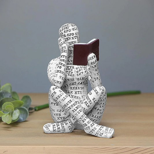 Wise Bookworm Sculpture