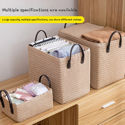 Woven Storage Baskets Foldable Box Organizer