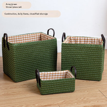 Woven Storage Baskets Foldable Box Organizer