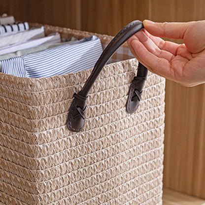 Woven Storage Baskets Foldable Box Organizer