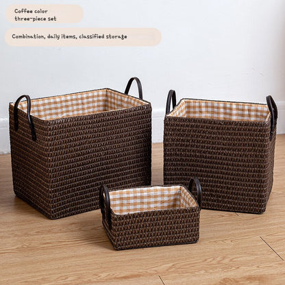 Woven Storage Baskets Foldable Box Organizer