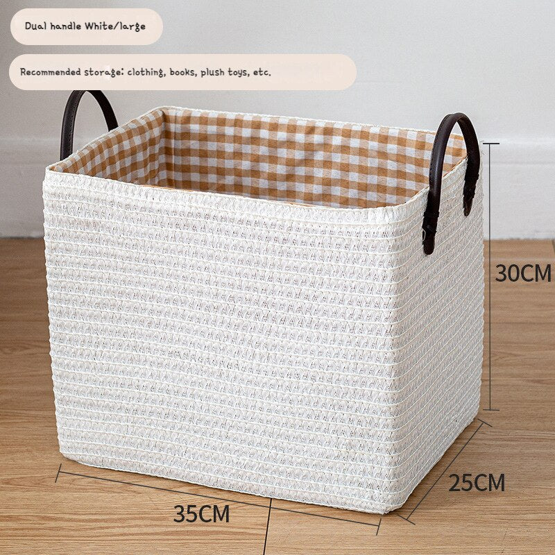 Woven Storage Baskets Foldable Box Organizer