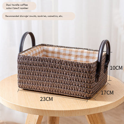 Woven Storage Baskets Foldable Box Organizer