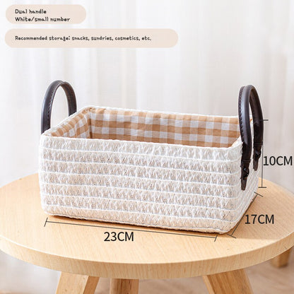 Woven Storage Baskets Foldable Box Organizer