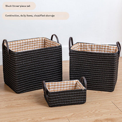 Woven Storage Baskets Foldable Box Organizer