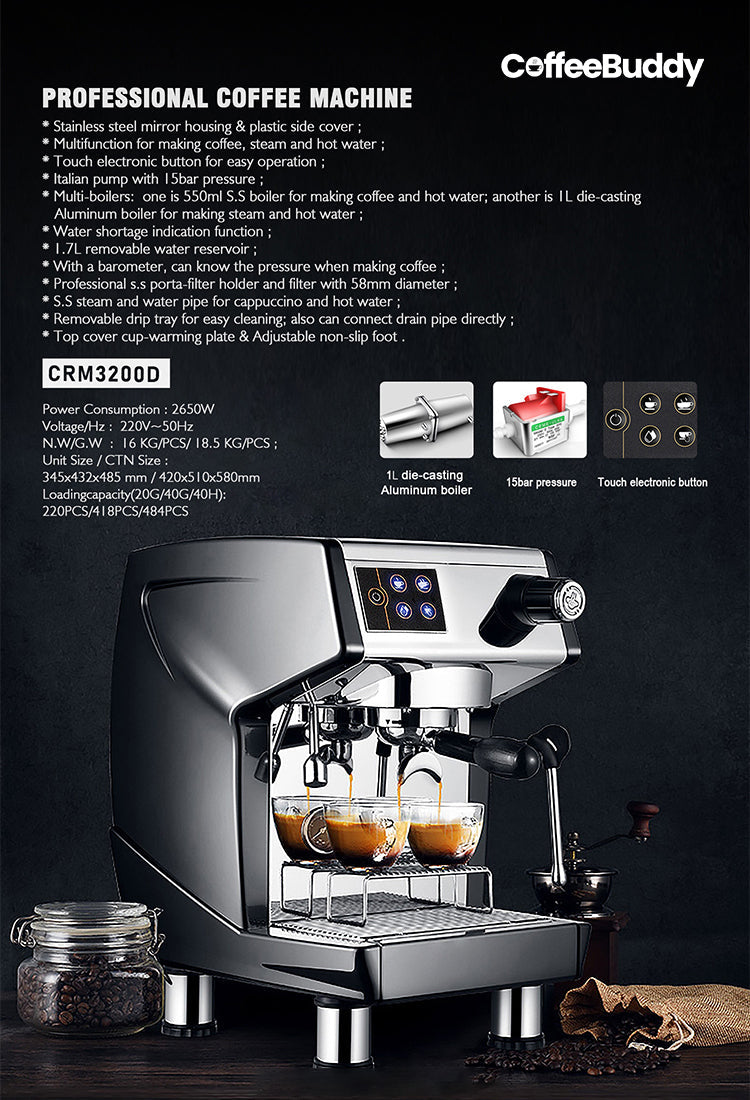 Kommerzielle 15-Bar-Espressomaschine