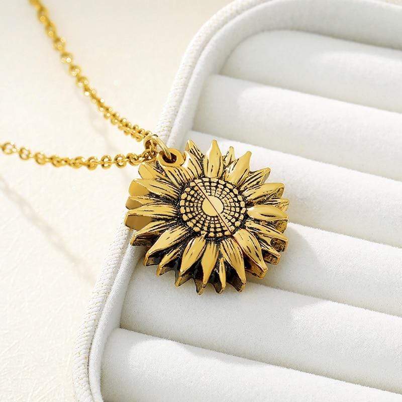 "You Are My Sunshine" Sunflower Pendant