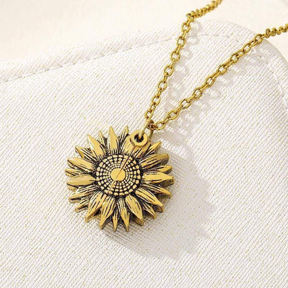 "You Are My Sunshine" Sunflower Pendant