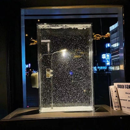 Ewiger Schnee Straßenlaterne Licht