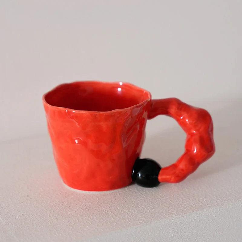 Chunky Sculptural Handle Ceramic Mug