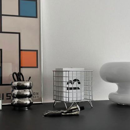 Minimalist Grid Metal Desktop Organizer