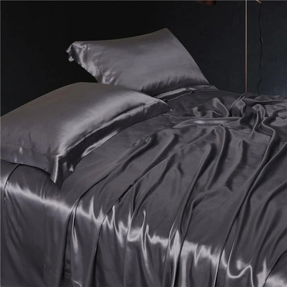 Eloise Quartz Lavender Luxury Pure Mulberry Silk Bedding Set