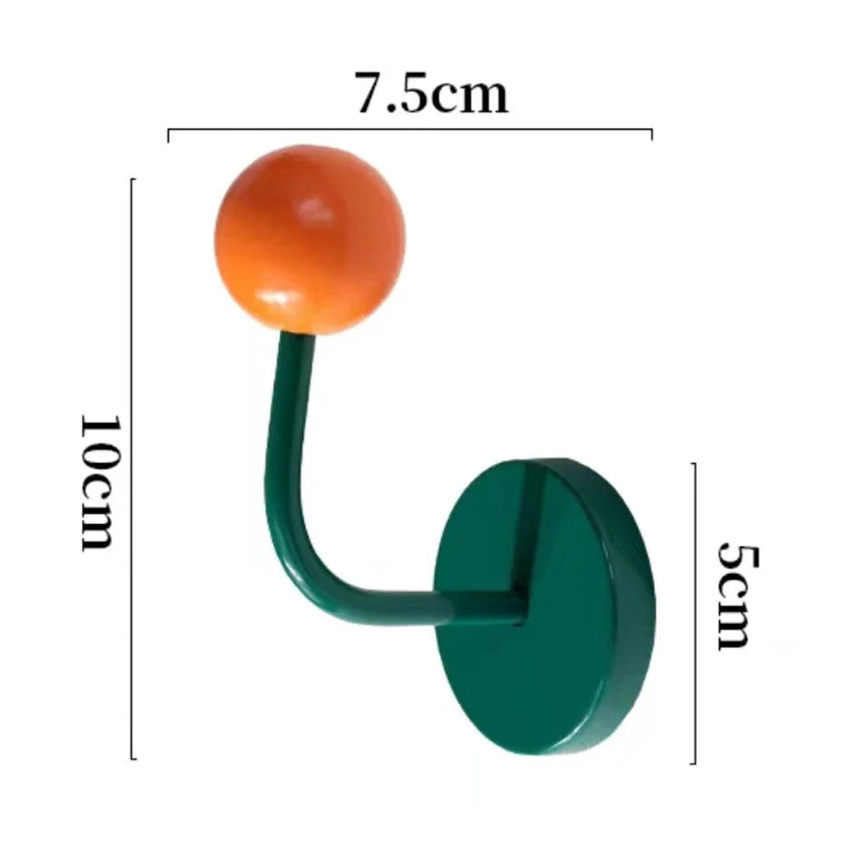 Smooth Color Block Metal Decorative Hooks