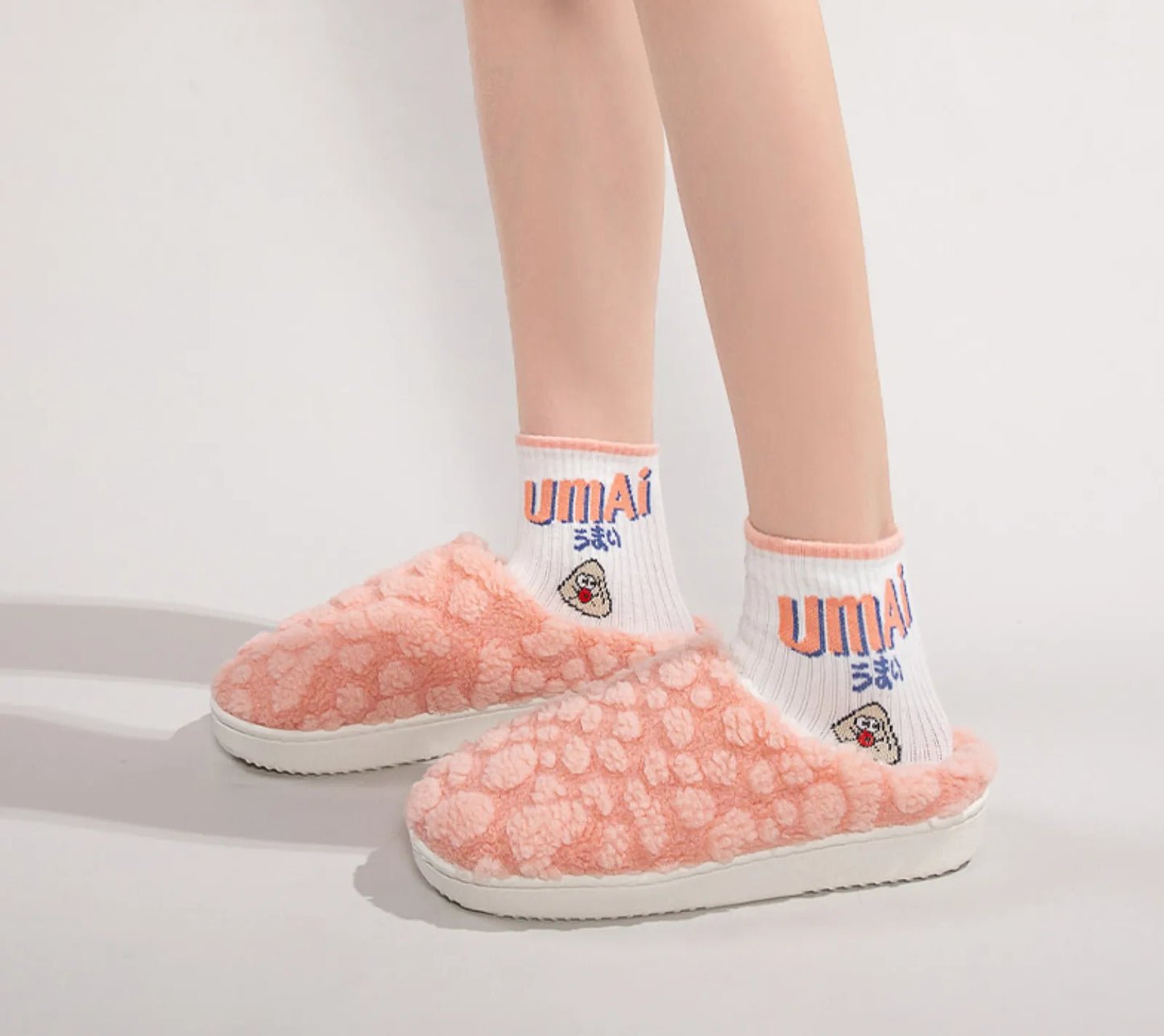 Plush Bubble Textured Fleece House Slippers