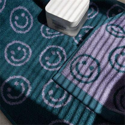 Plush Smiley Face Cotton Towels