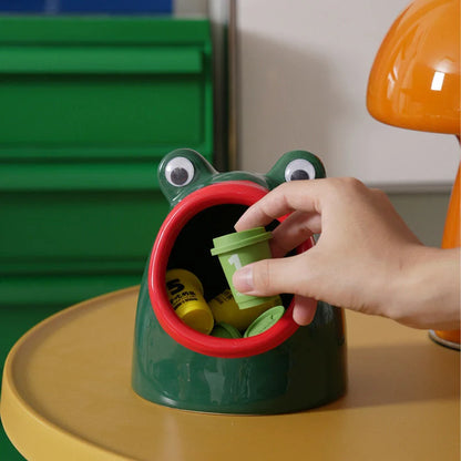 Glossy Googly Eye Frog Ceramic Catchall Tray