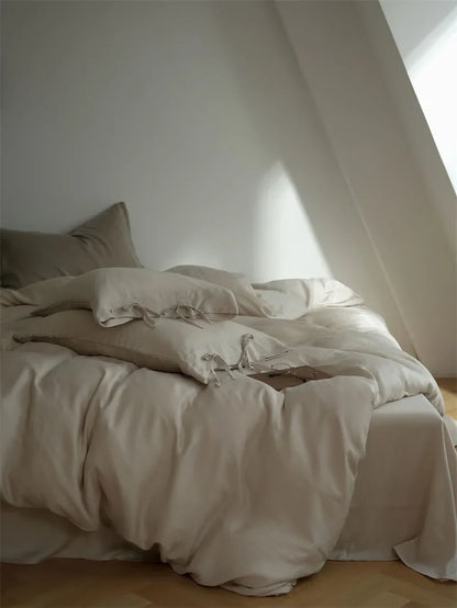 Silky Soft Tie Closure Tencel Bedding Set