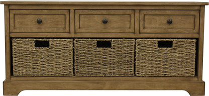 DÉCOR THERAPY Montgomery Bench, Antique Navy. Entryway Furniture Furniture Home & Kitchen Storage Benches