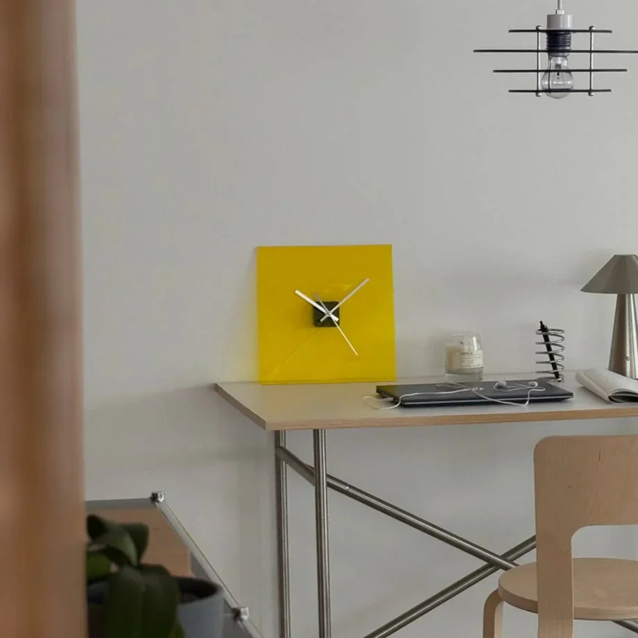 Sleek Solid Color Acrylic Table Clock