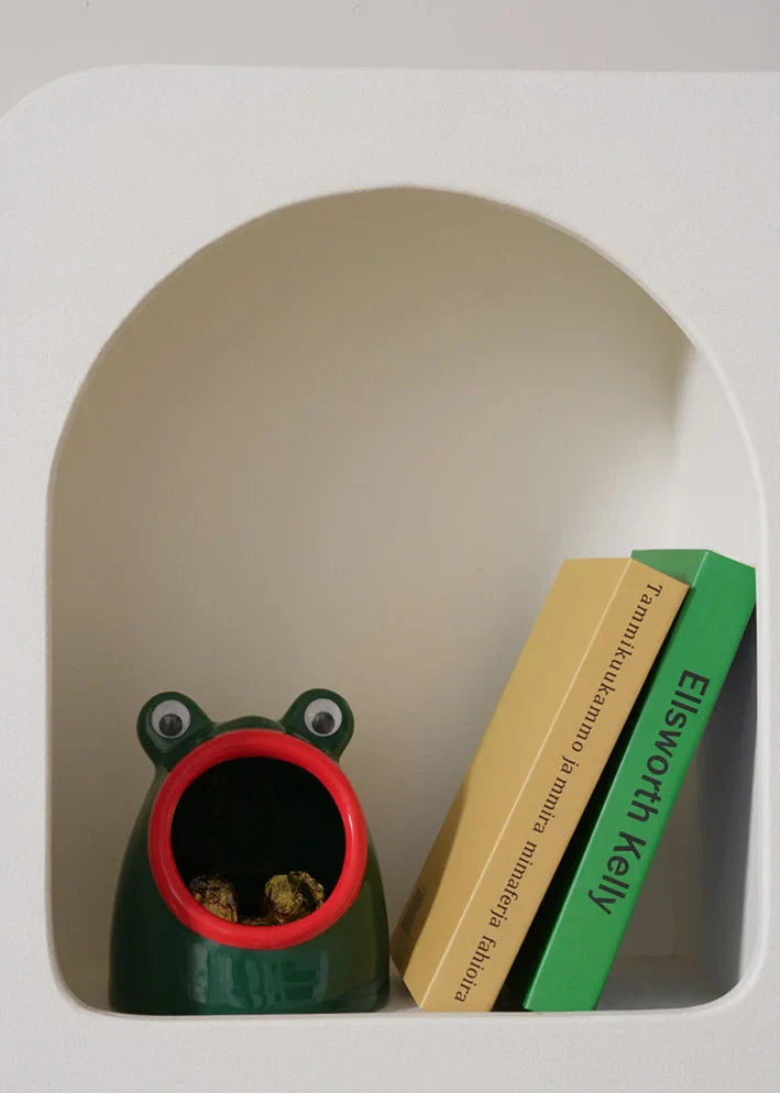 Glossy Googly Eye Frog Ceramic Catchall Tray