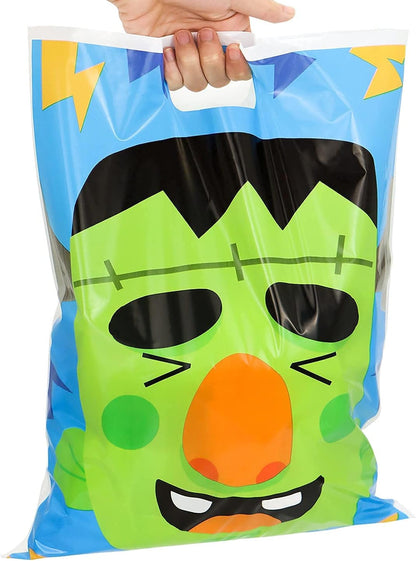 JOYIN 72 Pcs Halloween Treat Bags with 6 Designed Characters, Halloween Plastic Goodie Bags, Halloween Candy Bags, Halloween Trick or Treat Bags for Halloween Snacks Stuffers Party Favor Supplies Multi-Item Party Favor Packs Party Favors Party Supplies Toys & Games