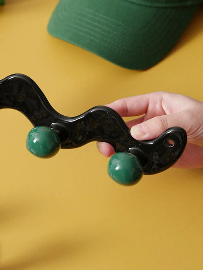 Glossy Wavy Ceramic Wall Hooks