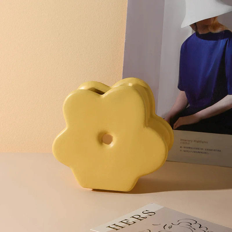 Daisy Bloom Ceramic Stacking Vase