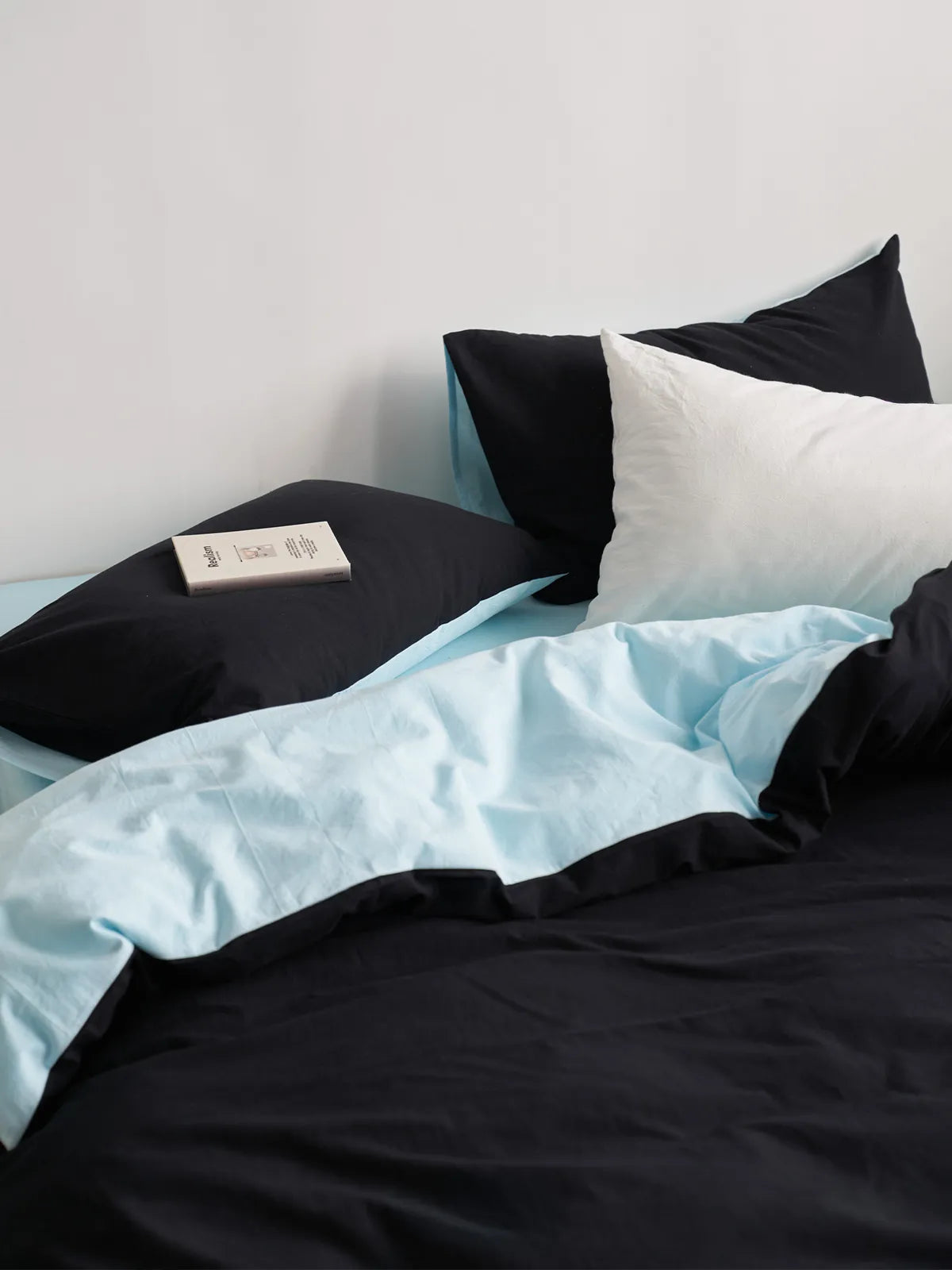 Reversible Two-Tone Washed Cotton Bedding Set