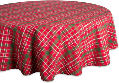 DII Holiday Dining Table Linen Collection Tartan Holly Plaid, Square Cloth Napkin Set, 20X20, Red & Green, 6 Count Cloth Napkins Home & Kitchen Kitchen & Dining Kitchen & Table Linens