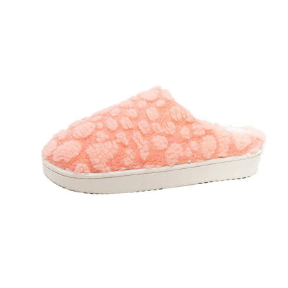 Plush Bubble Textured Fleece House Slippers