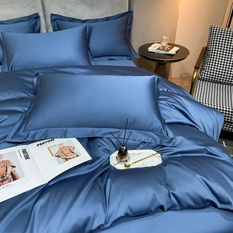 Neo Royal Blue Cotton Bedding Set