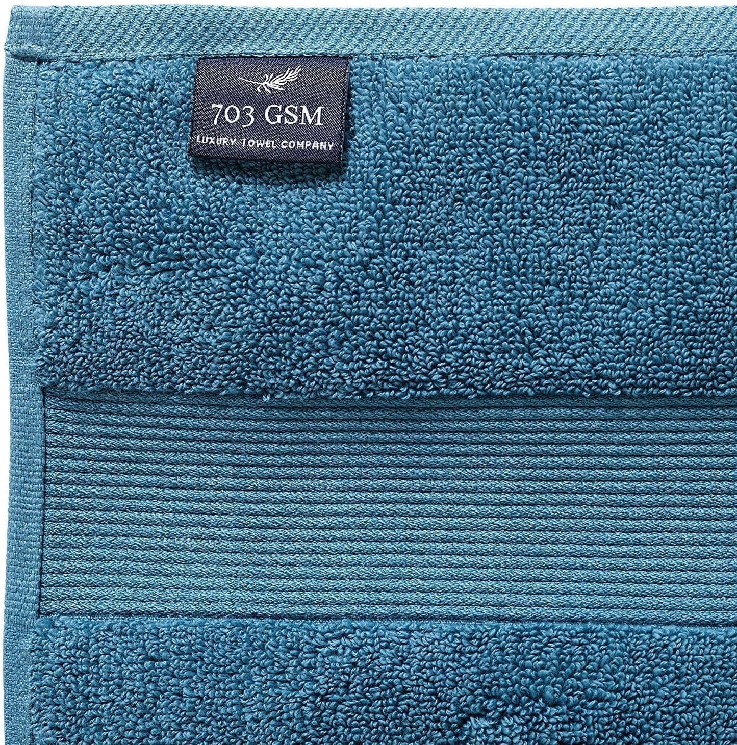 703 GSM 6 Piece Towels Set, 100% Cotton, Zero Twist, Premium Hotel & Spa Quality, Highly Absorbent, 2 Bath Towels 30” X 54”, 2 Hand Towel 16” X 28” and 2 Wash Cloth 12” X 12”. Teal Color Bath Home & Kitchen Towel Sets Towels