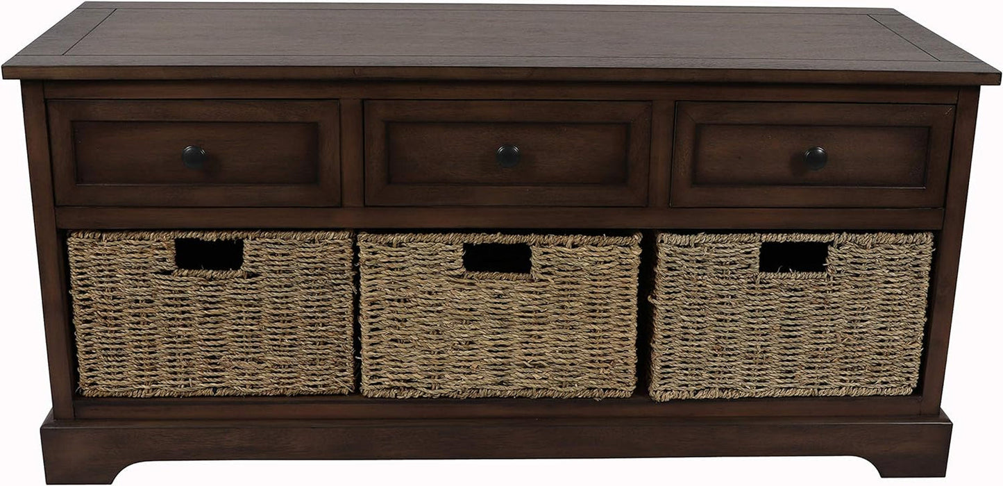 DÉCOR THERAPY Montgomery Bench, Antique Navy. Entryway Furniture Furniture Home & Kitchen Storage Benches