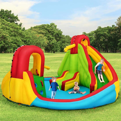 Costzon Inflatable Water Slide, 16X14Ft Mega Waterslides for Kids with Dual Slides & Climbing Walls for Racing Fun, Large Splash Pool, Water Slides for Big Kids and Adults Outdoor Backyard Party Gifts Inflatable Water Slides Pool Toys Pools & Water Toys Sports & Outdoor Play Toys & Games