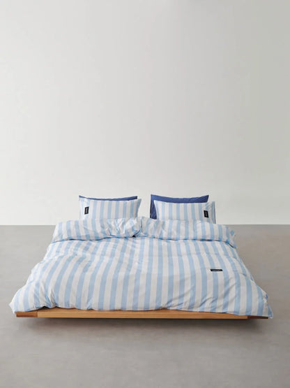 Soft Washed Wide Striped Cotton Bedding Set
