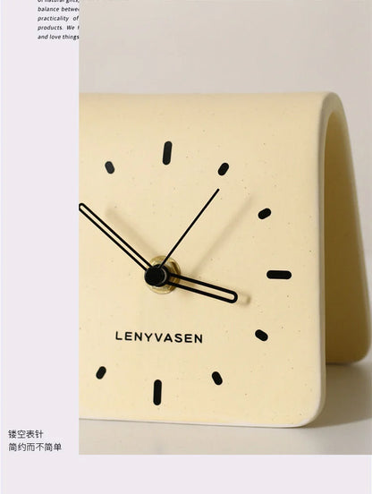 Matte Arch Ceramic Table Clock