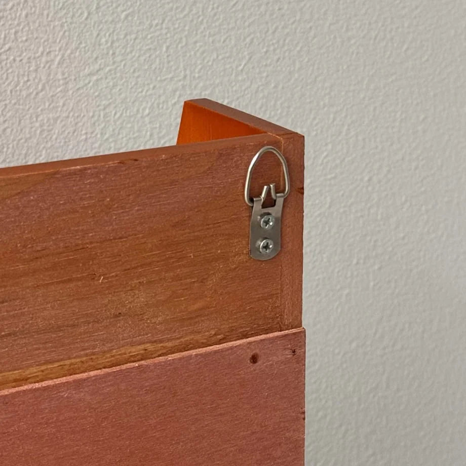 Natural Grain Slanted Wood Wall Shelf