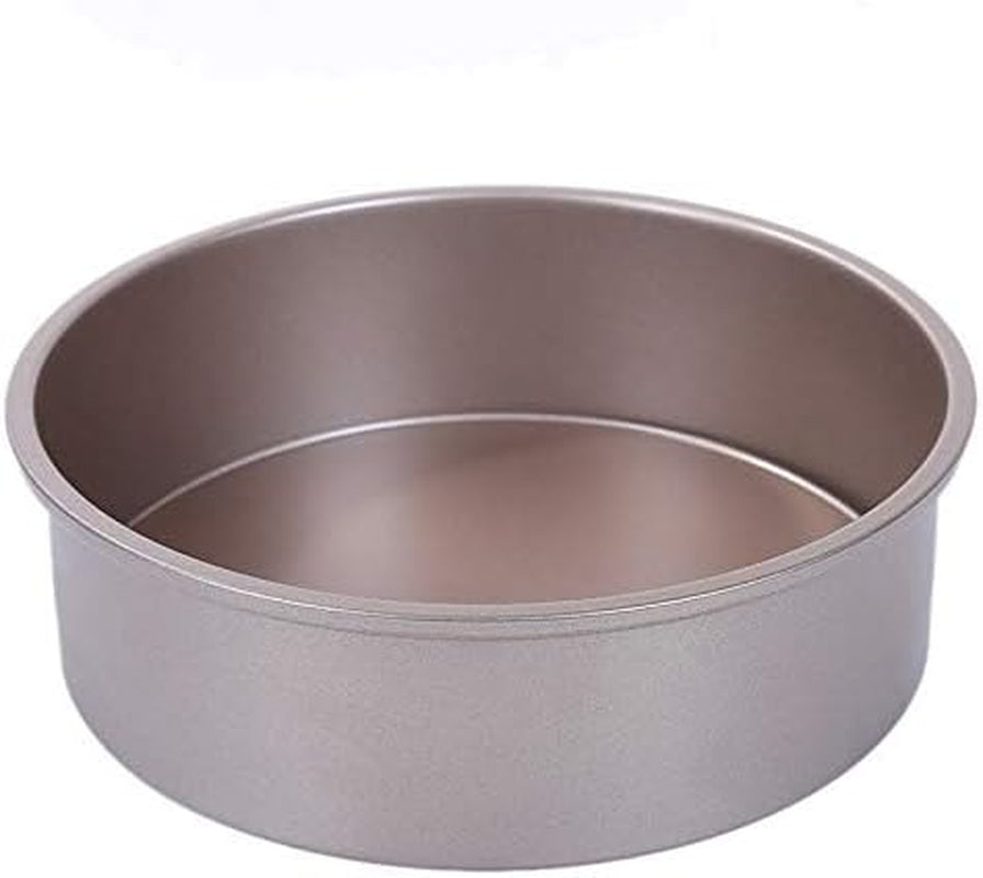 Gold Nonstick Bakeware Set, 5 Pcs Bakeware Include 8-Inch Pizza Pan， 8-Inch Live Bottom Cake Mold， 6 Consecutive Cups， 9-Inch Square Plate， 25X13Cm Toast Box Bakeware Bakeware Sets Home & Kitchen Kitchen & Dining