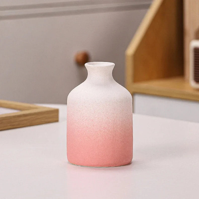 Pastel Ombre Frosted Ceramic Bud Vase