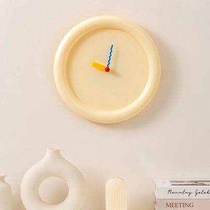 Chunky Frame Colorblock ABS Wall Clock