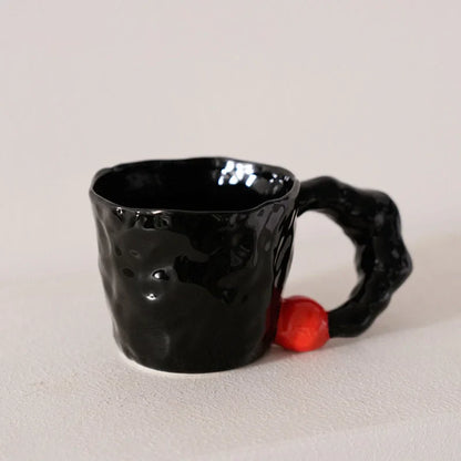 Chunky Sculptural Handle Ceramic Mug