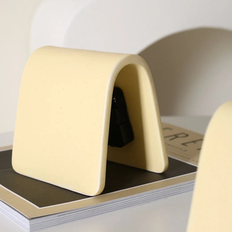 Matte Arch Ceramic Table Clock