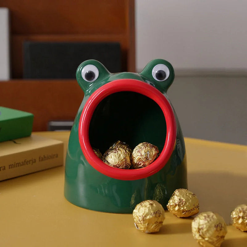Glossy Googly Eye Frog Ceramic Catchall Tray