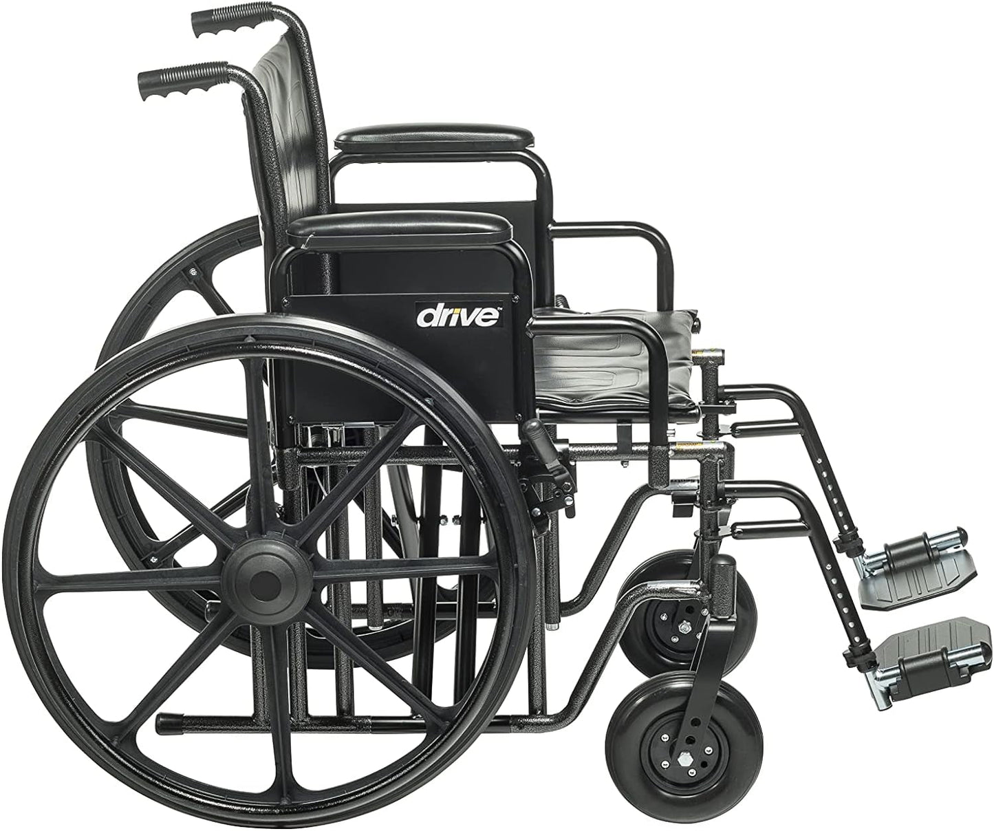 Drive Medical Sentra EC Heavy Duty Bariatric Transport Wheelchair with Detachable Desk Arms and Swing-Away Footrests, Black Mobility & Daily Living Aids Mobility Aids & Equipment Mobility Scooters & Accessories Self-Propelled Wheelchairs Wheelchairs