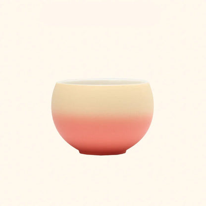 Matte Ombre Ceramic Coffee Cup & Saucer Set