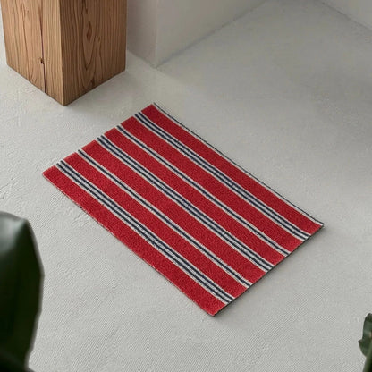 Textured Striped PVC Coil Accent Rug