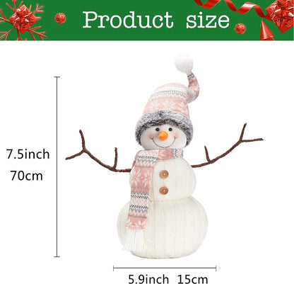 Christmas 2023 Animated Snowman Decorations, Xmas Handmade Plush Ornaments for Indoor, Home and Holiday, Present for Family and Friends Collectible Dolls Home & Kitchen Home Décor Accents Home Décor Products