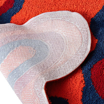 Tapis décoratif touffeté à motif abstrait