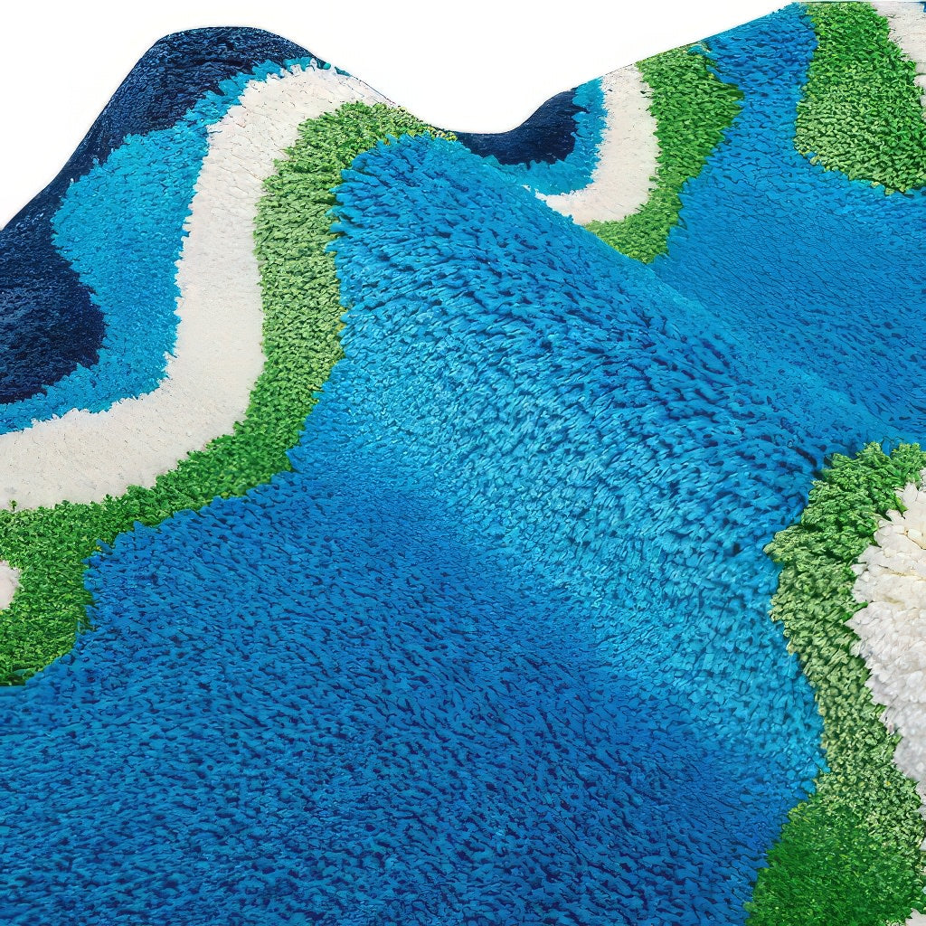 Tapis décoratif touffeté à motif abstrait