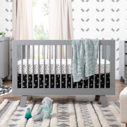 Babyletto Hudson 3-In-1 Convertible Crib with Toddler Bed Conversion Kit in Grey, Greenguard Gold Certified Baby Products Cribs Furniture Infant & Toddler Beds Nursery